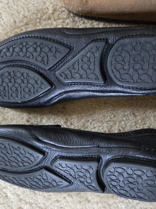 Coach Men’s Black Signature Penny Boat Shoes - Picture 2 of 3